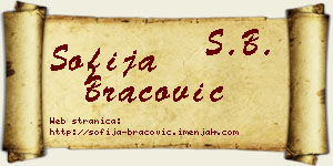 Sofija Bracović vizit kartica